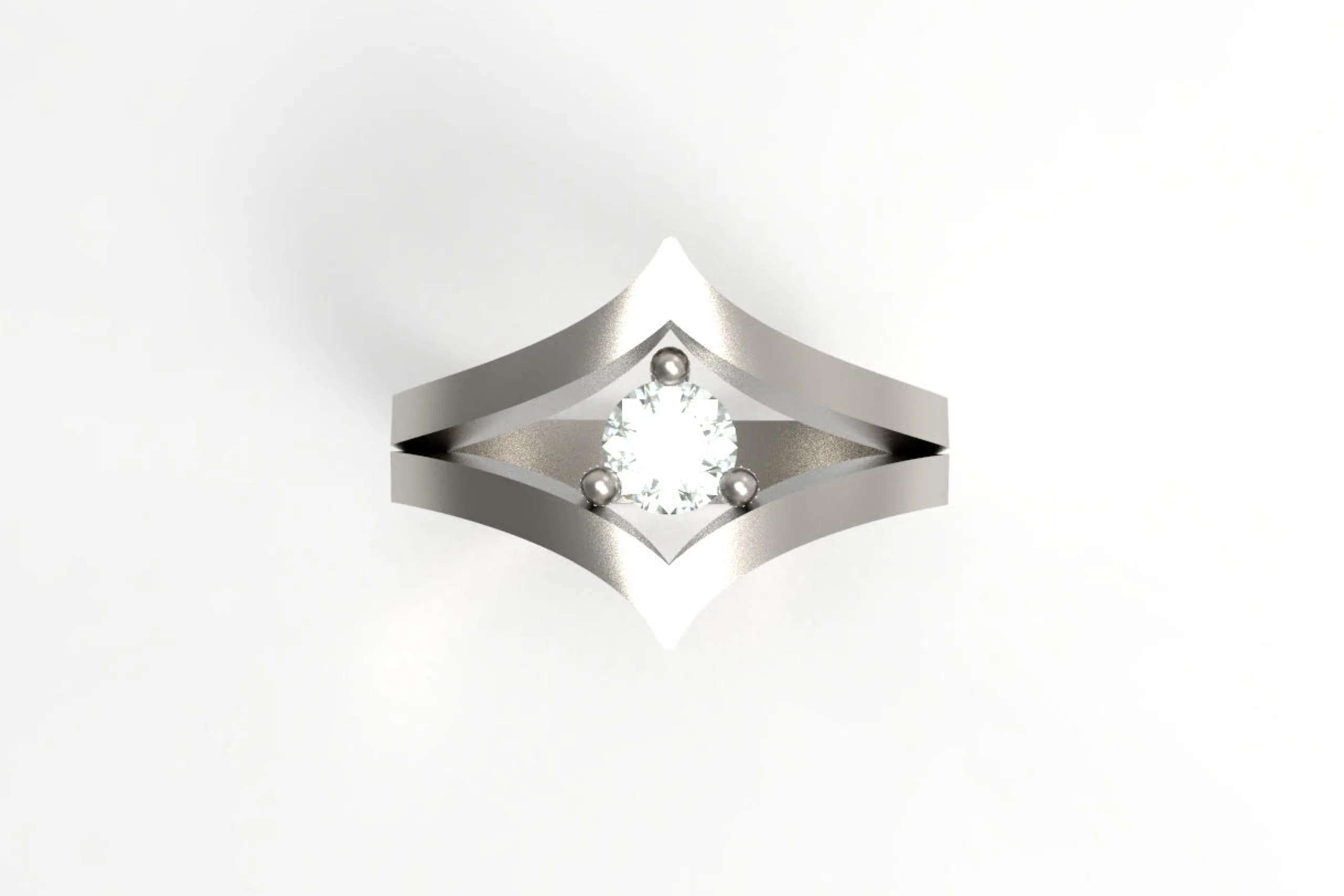 Wedding rings final result showing Eclipse and Axis paired design