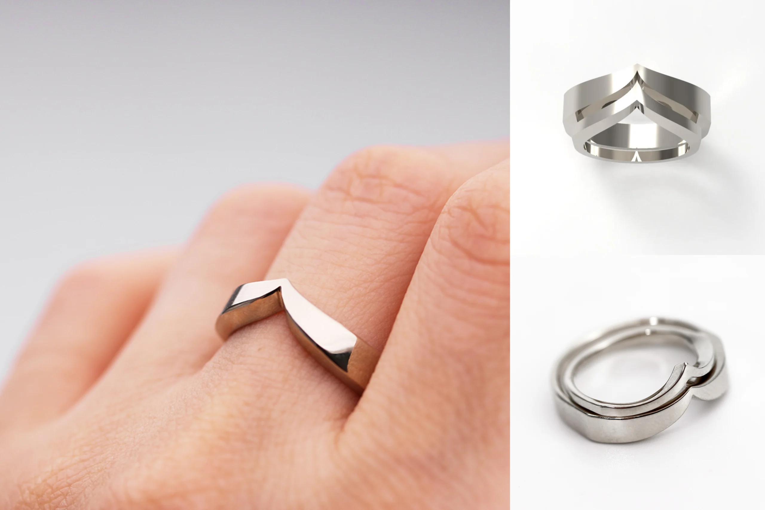 Axis ring displaying geometric patterns with personal meaning